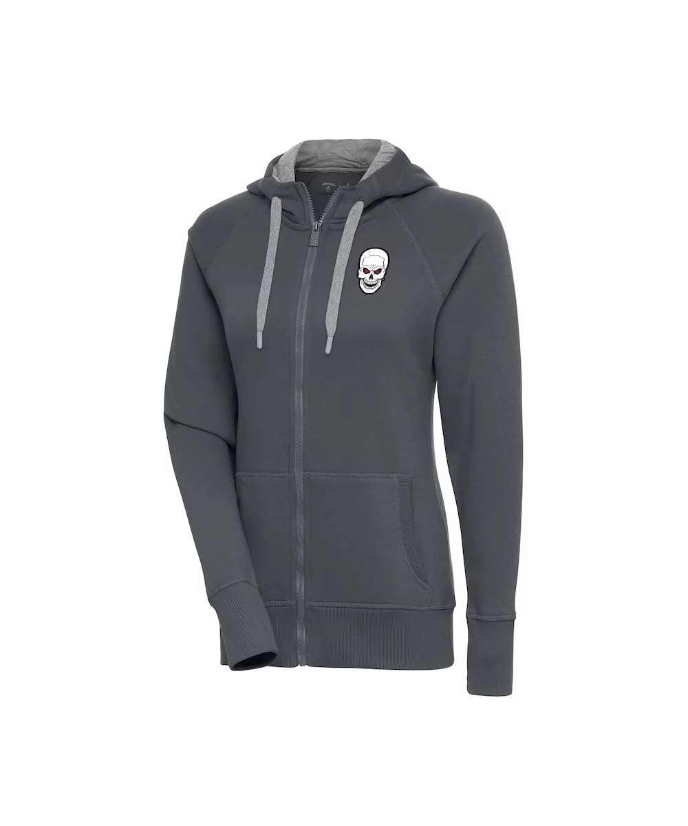 Women's Antigua Charcoal "Stone Cold" Steve Austin Victory Full-Zip Hoodie $17.10 Apparel