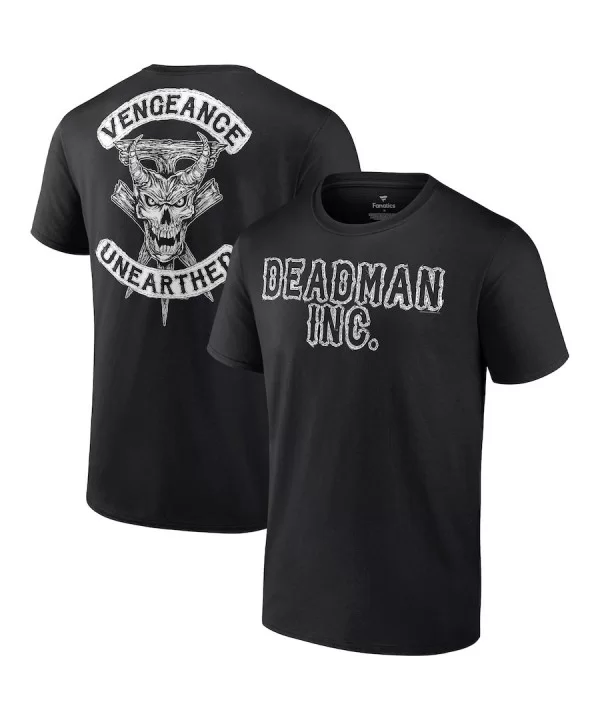 Men's Fanatics Branded Black The Undertaker Vengeance Unearthed Retro T-Shirt $11.28 T-Shirts