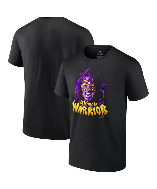 Men's Fanatics Branded Black The Ultimate Warrior In Your Face T-Shirt $9.12 T-Shirts