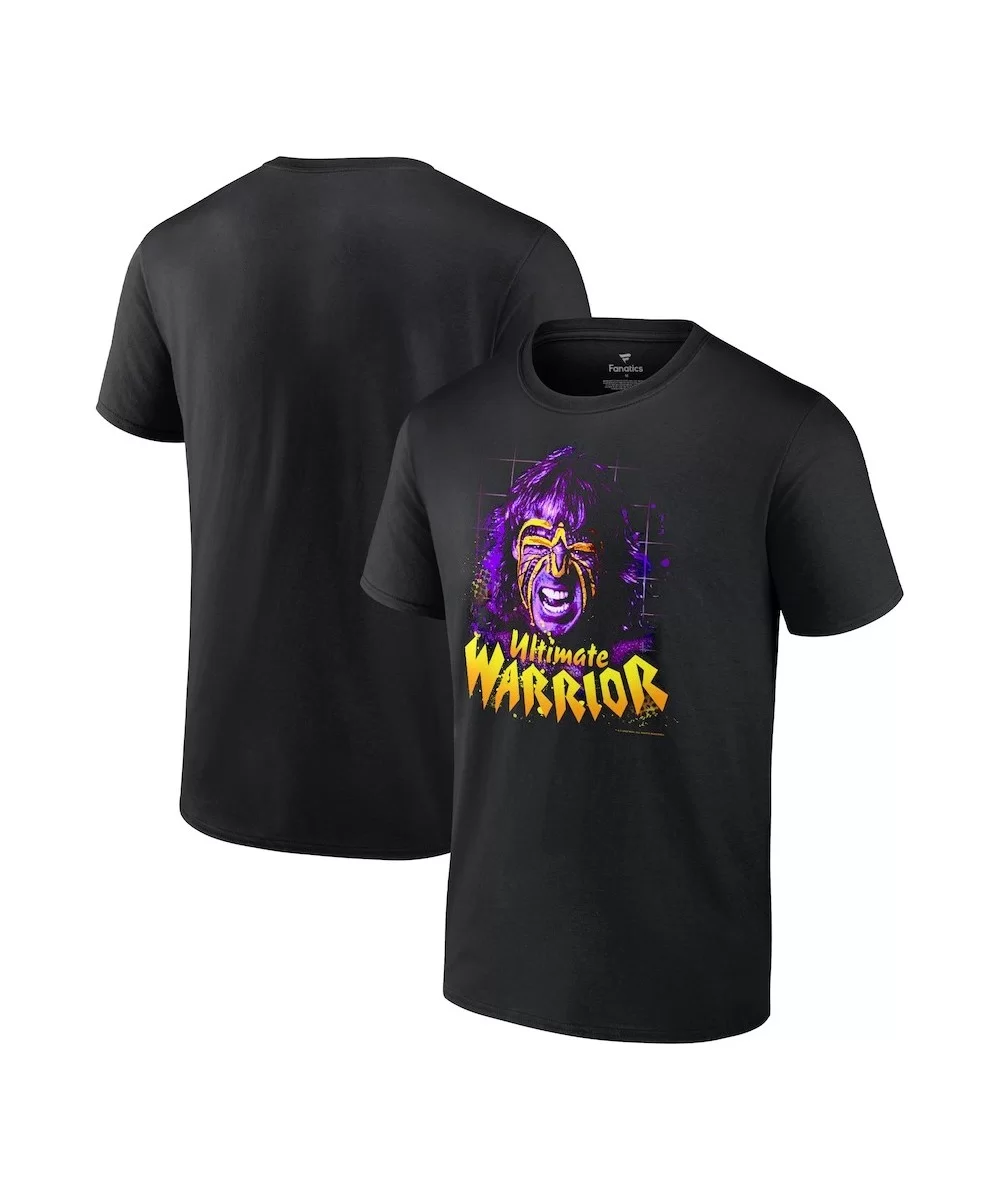 Men's Fanatics Branded Black The Ultimate Warrior In Your Face T-Shirt $9.12 T-Shirts