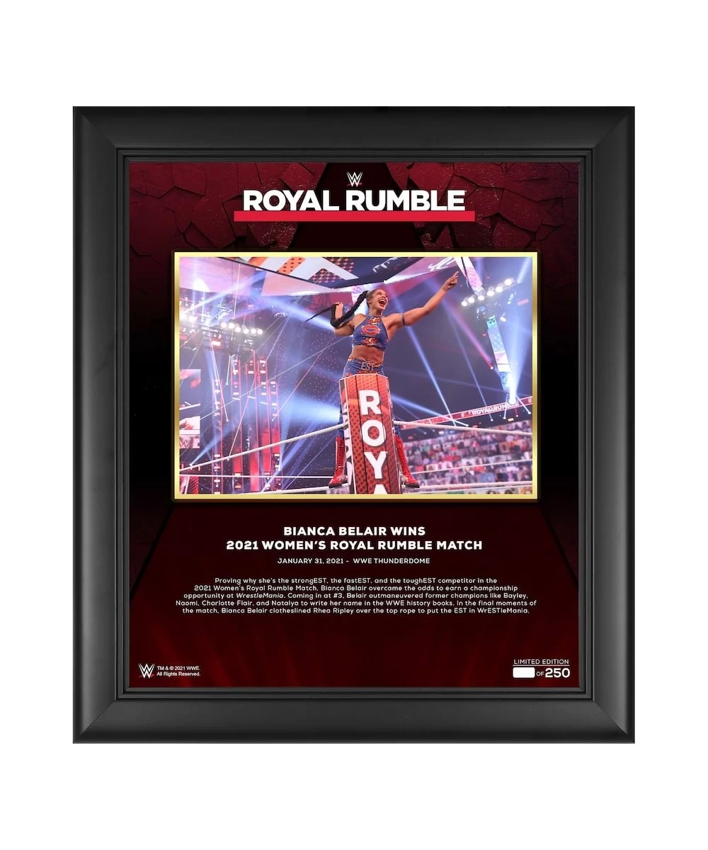 Bianca Belair WWE Framed 15" x 17" 2021 Royal Rumble Collage - Limited Edition of 250 $25.20 Collectibles