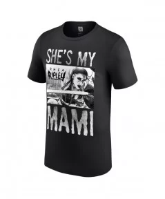 Men's Black Rhea Ripley She's My Mami T-Shirt $11.28 T-Shirts