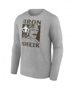 Men's Fanatics Branded Gray The Iron Sheik Illustrated Graphic Long Sleeve T-Shirt $12.04 T-Shirts