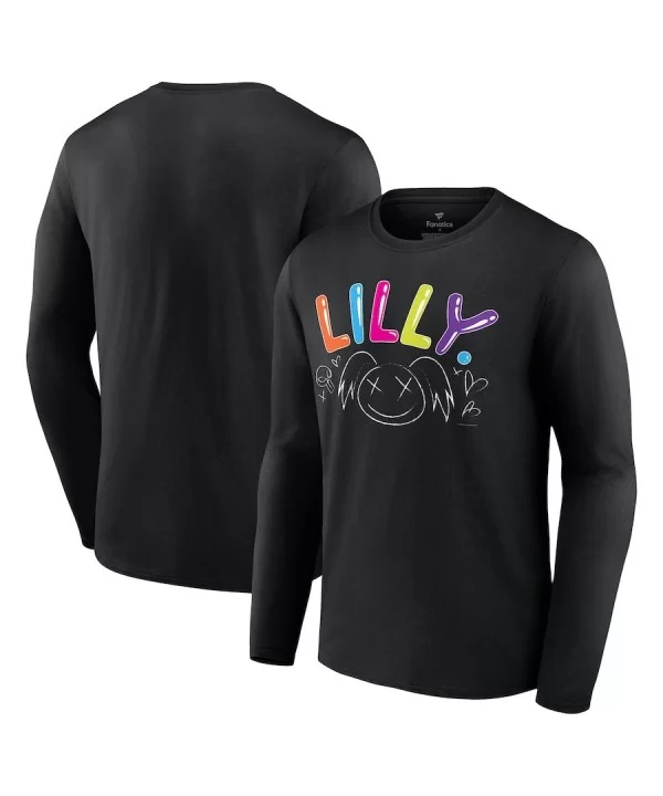 Men's Fanatics Branded Black Alexa Bliss Lilly Long Sleeve T-Shirt $10.64 T-Shirts