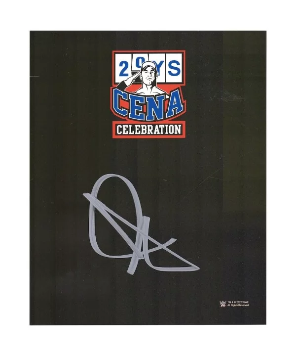 John Cena Autographed 8" x 10" 20 Years Celebration Logo Photograph $43.20 Home & Office