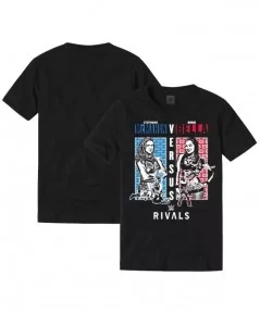 Men's Black Stephanie McMahon vs. Brie Bella WWE Rivals T-Shirt $7.44 T-Shirts