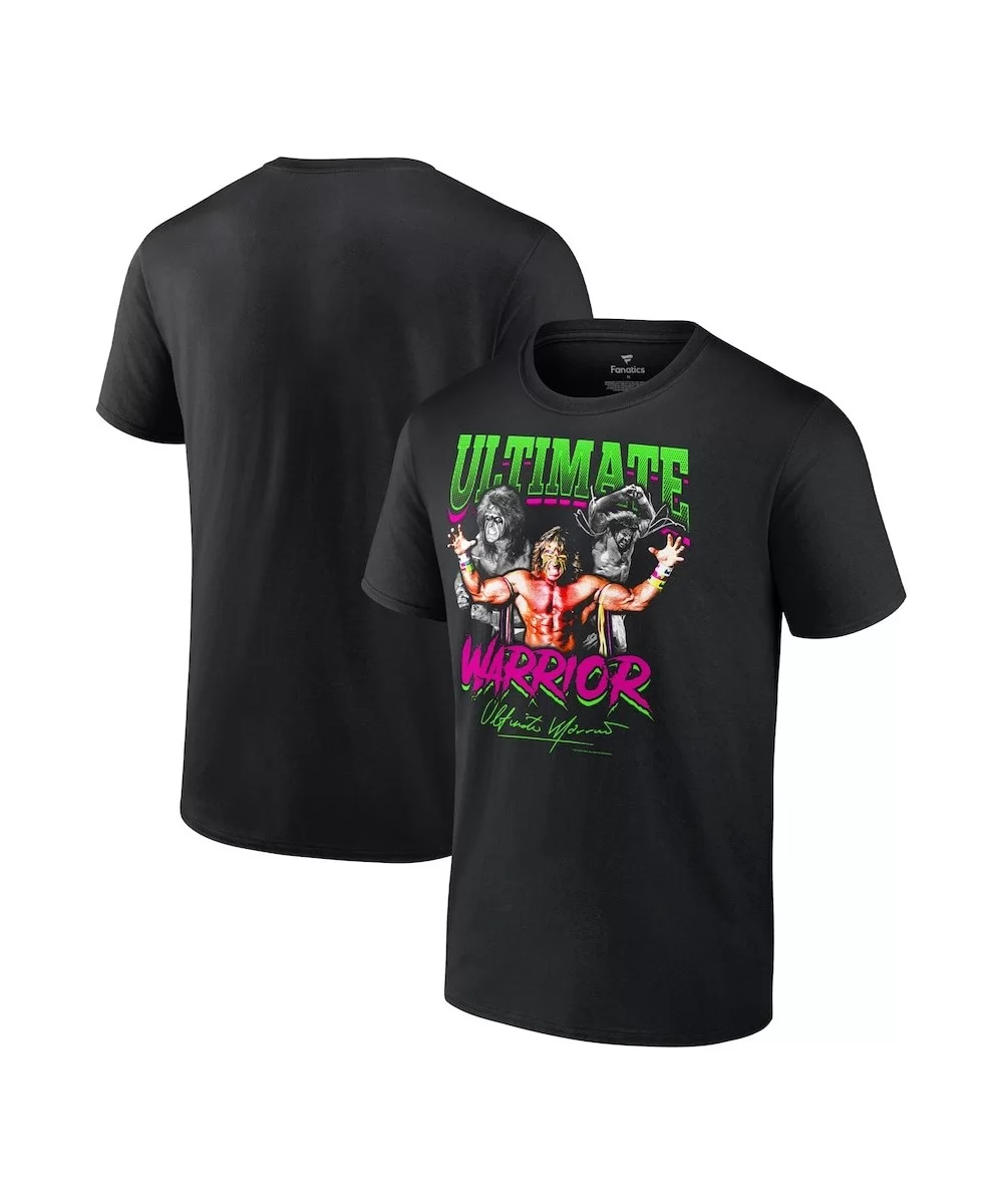 Men's Fanatics Branded Black The Ultimate Warrior Feel The Power T-Shirt $7.20 T-Shirts