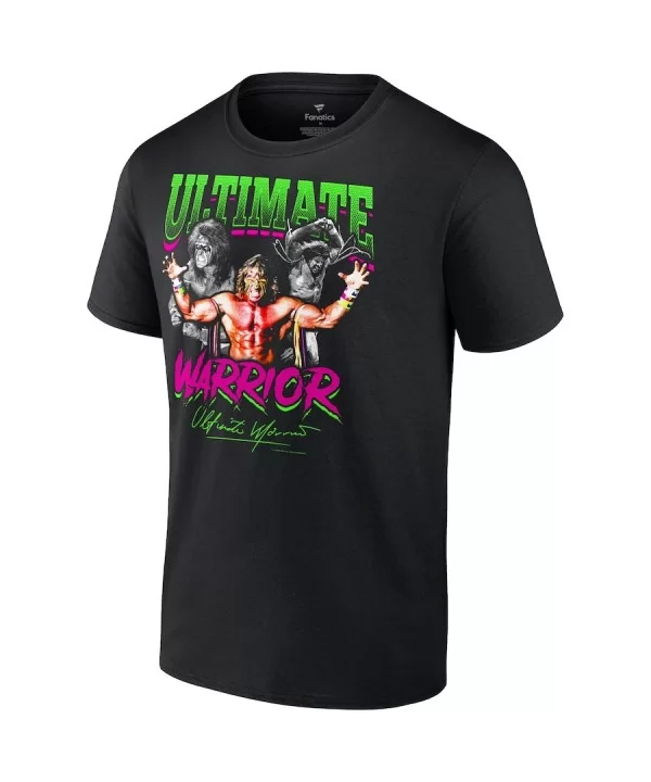 Men's Fanatics Branded Black The Ultimate Warrior Feel The Power T-Shirt $7.20 T-Shirts