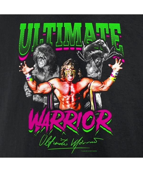 Men's Fanatics Branded Black The Ultimate Warrior Feel The Power T-Shirt $7.20 T-Shirts