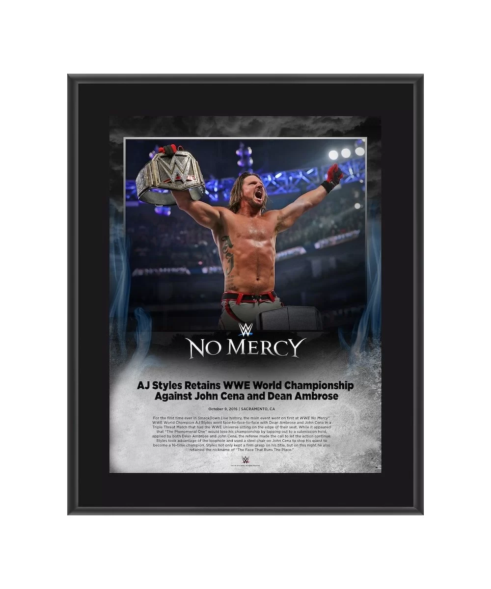 AJ Styles 10.5" x 13" 2016 No Mercy Sublimated Plaque $11.76 Collectibles