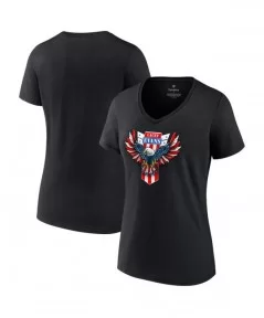 Women's Fanatics Branded Black Lacey Evans Eagle V-Neck T-Shirt $8.88 T-Shirts