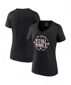 Women's Fanatics Branded Black Royal Rumble 2023 Texas Logo V-Neck T-Shirt $11.04 T-Shirts