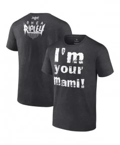 Men's Fanatics Branded Heather Charcoal Rhea Ripley I'm Your Mami T-Shirt $7.68 T-Shirts