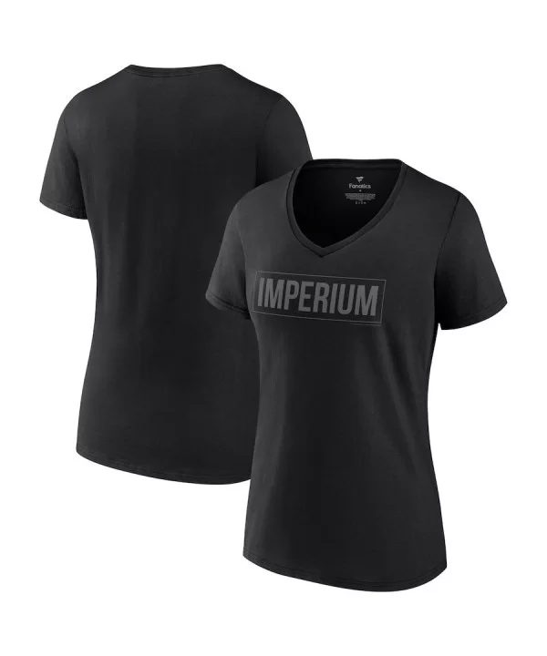 Women's Fanatics Branded Black Imperium Logo V-Neck T-Shirt $10.32 T-Shirts