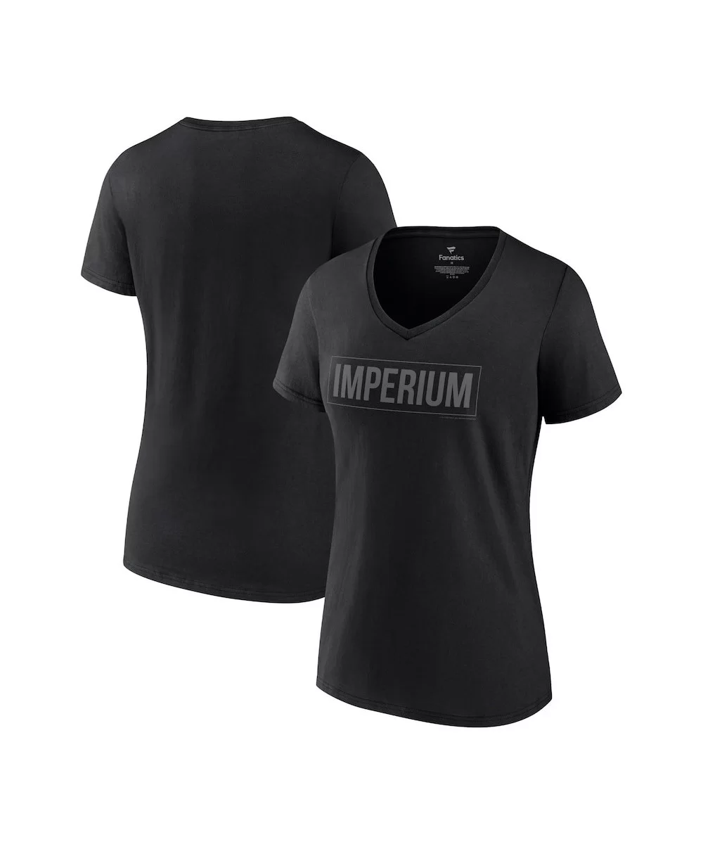 Women's Fanatics Branded Black Imperium Logo V-Neck T-Shirt $10.32 T-Shirts