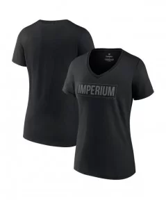 Women's Fanatics Branded Black Imperium Logo V-Neck T-Shirt $10.32 T-Shirts