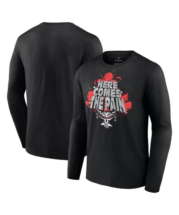 Men's Fanatics Branded Black Brock Lesnar Here Comes The Pain Long Sleeve T-Shirt $8.40 T-Shirts