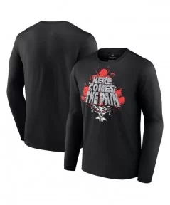 Men's Fanatics Branded Black Brock Lesnar Here Comes The Pain Long Sleeve T-Shirt $8.40 T-Shirts