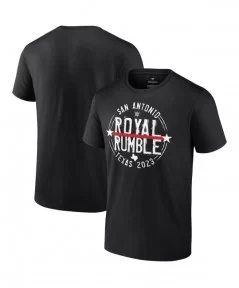 Men's Fanatics Branded Black Royal Rumble 2023 Texas Logo T-Shirt $9.60 T-Shirts