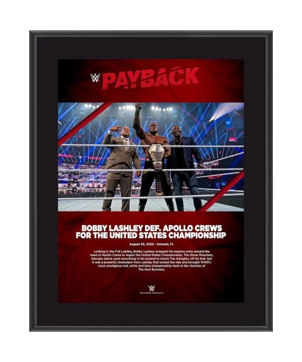 Bobby Lashley Framed 10.5" x 13" 2020 Payback Sublimated Plaque $10.32 Home & Office