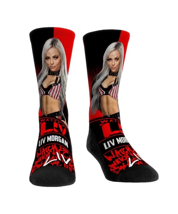 Unisex Rock Em Socks Liv Morgan Stare Down Crew Socks $4.92 Apparel