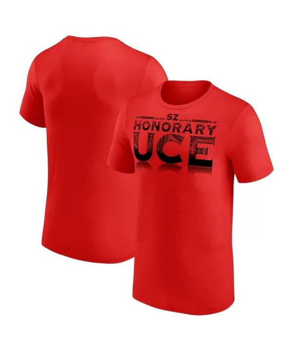 Men's Red Sami Zayn Honorary Uce T-Shirt $5.12 T-Shirts