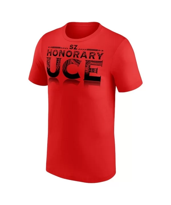 Men's Red Sami Zayn Honorary Uce T-Shirt $5.12 T-Shirts