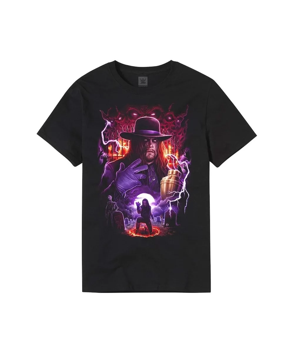 Men's Black The Undertaker Hell's Gate T-Shirt $8.40 T-Shirts