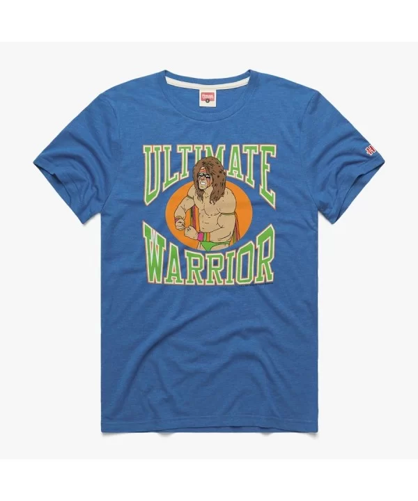 Men's Homage Heather Royal The Ultimate Warrior Retro T-Shirt $12.04 T-Shirts