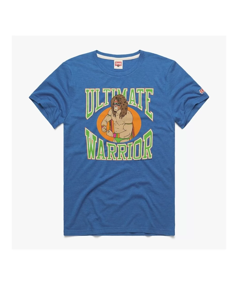 Men's Homage Heather Royal The Ultimate Warrior Retro T-Shirt $12.04 T-Shirts