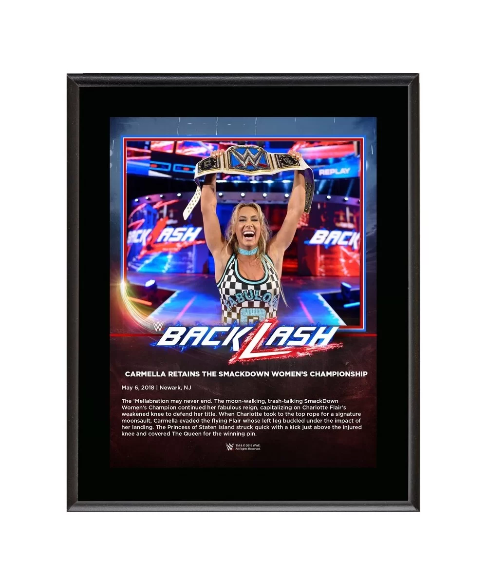 Carmella Framed 10.5" x 13" 2018 Backlash Sublimated Plaque $10.56 Home & Office