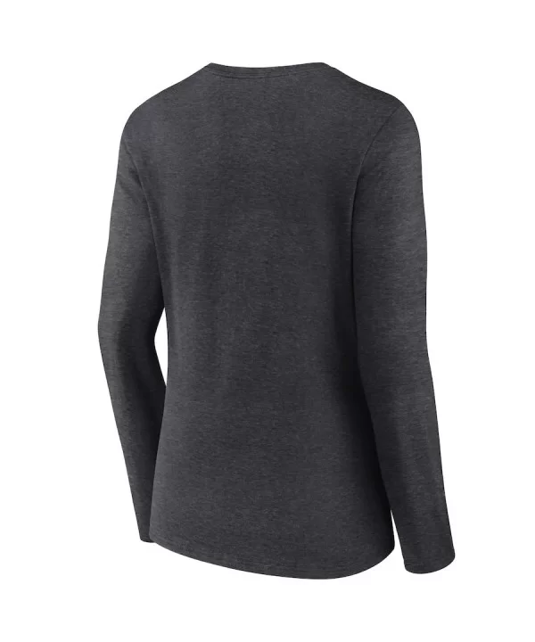 Women's Fanatics Branded Charcoal Elias Walk With Elias V-Neck Long Sleeve T-Shirt $12.88 T-Shirts