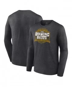 Men's Fanatics Branded Charcoal The Brawling Brutes Drinkin' Pints & Startin' Fights Long Sleeve T-Shirt $9.80 T-Shirts