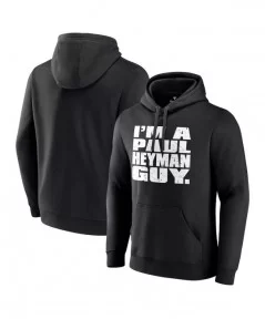 Men's Fanatics Branded Black Paul Heyman I'm A Paul Heyman Guy Pullover Hoodie $18.40 Apparel