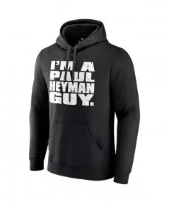 Men's Fanatics Branded Black Paul Heyman I'm A Paul Heyman Guy Pullover Hoodie $18.40 Apparel