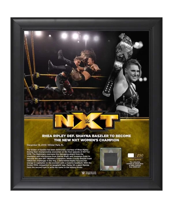 Rhea Ripley WWE Framed 15" x 17" New NXT Champion Collage with a Piece of Match-Used Canvas - Limited Edition of 250 $26.32 H...