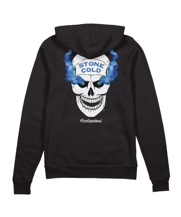 Men's Black "Stone Cold" Steve Austin Contenders Full-Zip Hoodie $22.88 Apparel