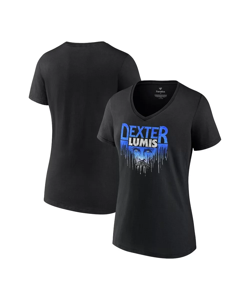 Women's Fanatics Branded Black Dexter Lumis Stare V-Neck T-Shirt $8.88 T-Shirts