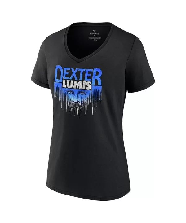 Women's Fanatics Branded Black Dexter Lumis Stare V-Neck T-Shirt $8.88 T-Shirts