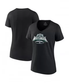 Women's Fanatics Branded Black WrestleMania 40 V-Neck T-Shirt $11.76 T-Shirts