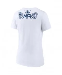 Women's Fanatics Branded White Mustafa Ali Always V-Neck T-Shirt $8.88 T-Shirts