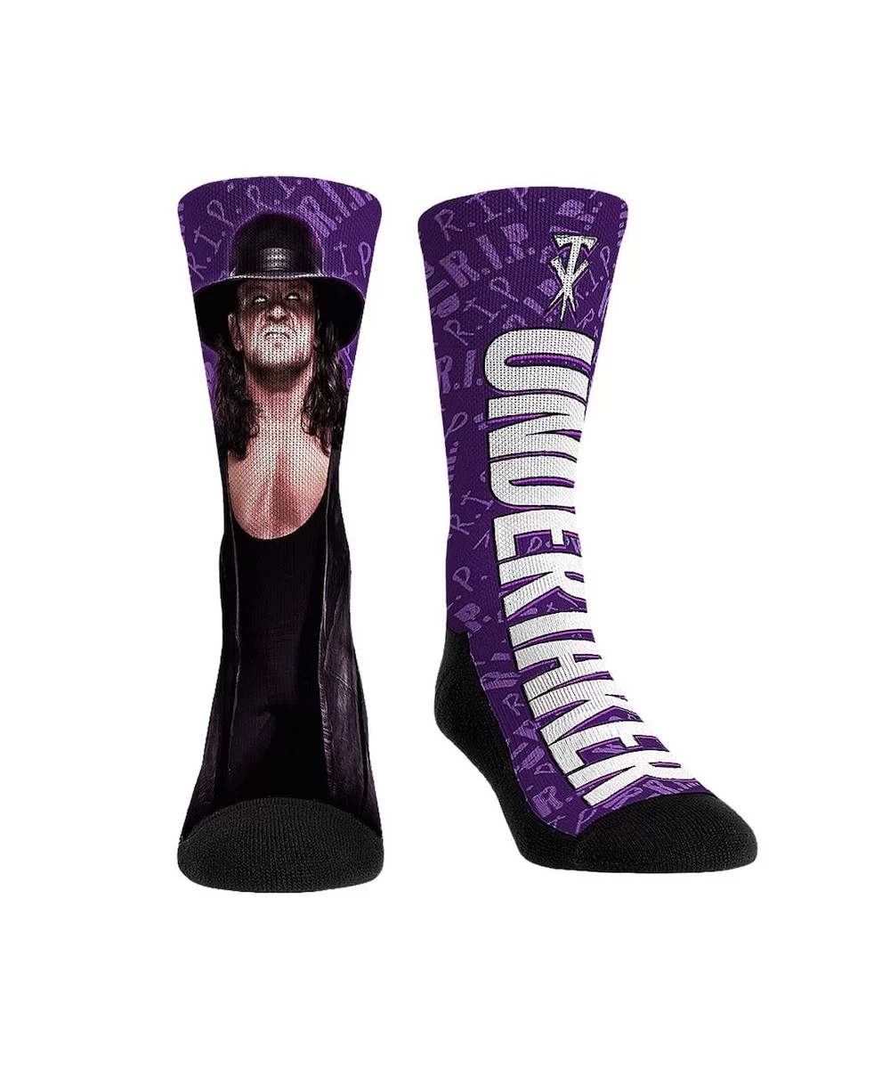 Rock Em Socks The Undertaker Big Wrestler Crew Socks $5.64 Apparel