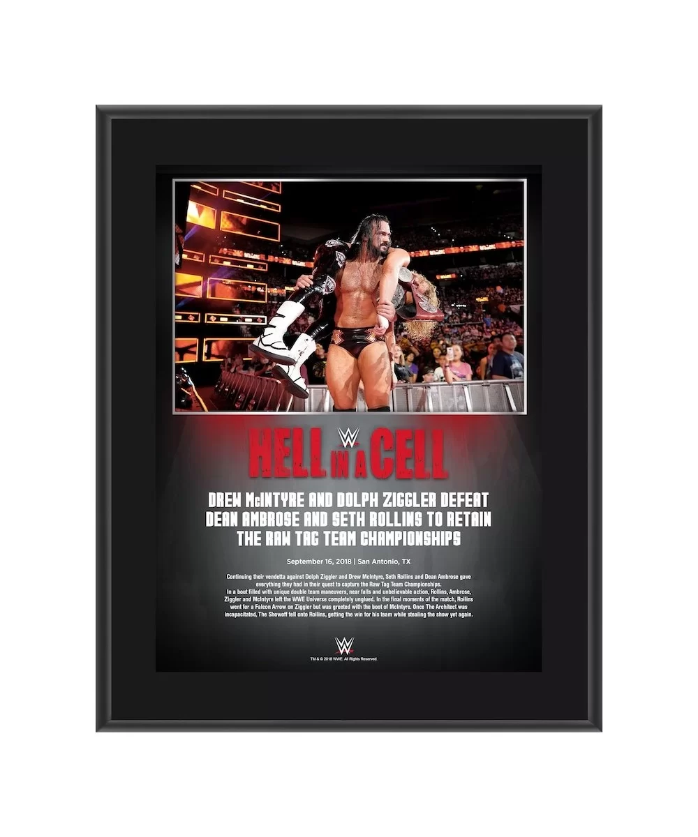 Drew McIntyre & Dolph Ziggler WWE Framed 10.5" x 13" 2018 Hell In A Cell Collage $8.64 Collectibles