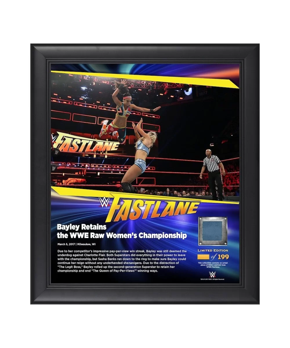 Bayley Framed 15" x 17" 2017 Fastlane Collage with a Piece of Match-Used Canvas - Limited Edition of 199 $25.76 Collectibles