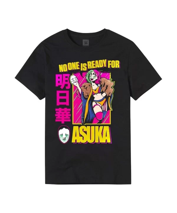 Men's Black Asuka No One Is Ready For Asuka T-Shirt $7.20 T-Shirts