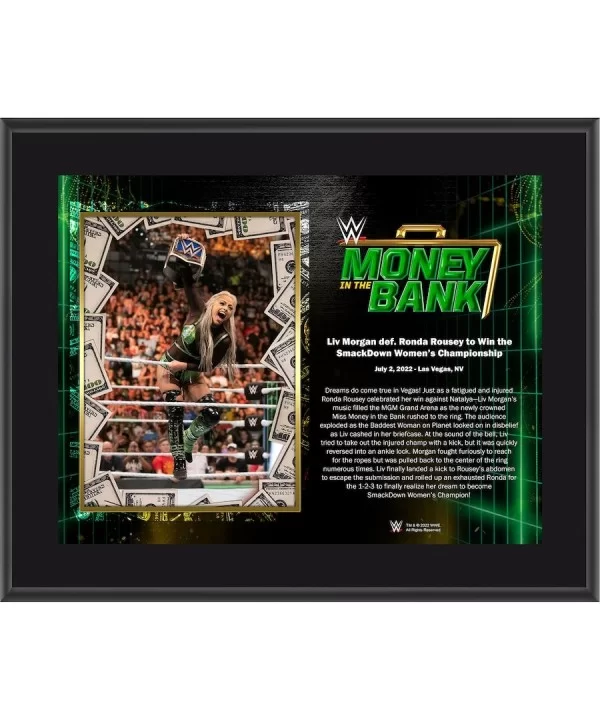 Liv Morgan Framed 10.5" x 13" 2022 Money in the Bank Cash In Sublimated Plaque $11.28 Collectibles