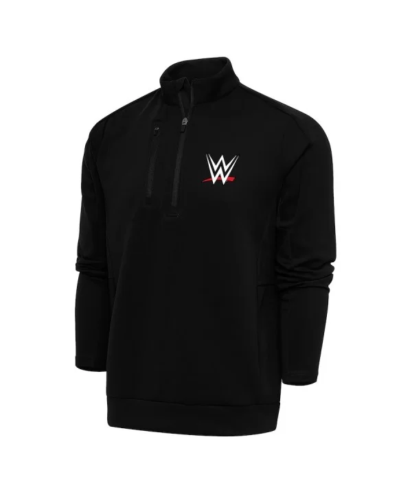 Men's Antigua Black WWE Generation Quarter-Zip Pullover Top $19.68 Apparel