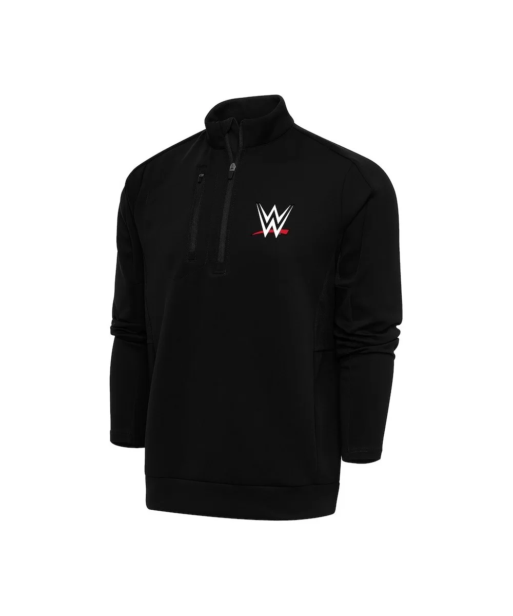 Men's Antigua Black WWE Generation Quarter-Zip Pullover Top $19.68 Apparel