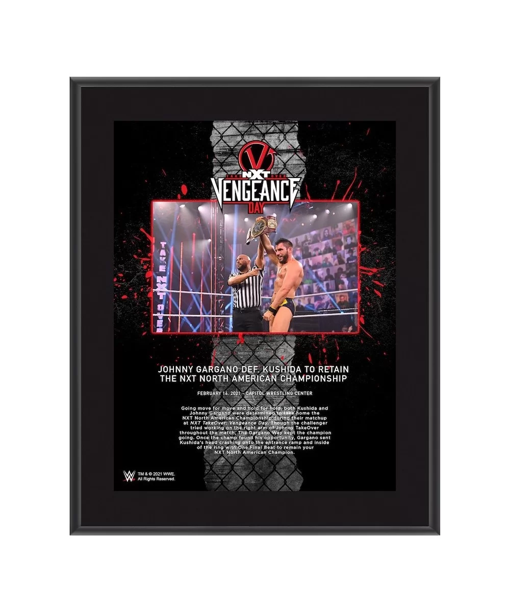 Johnny Gargano WWE Framed 10.5" x 13" NXT TakeOver: Vengeance Day Sublimated Collage $7.44 Collectibles