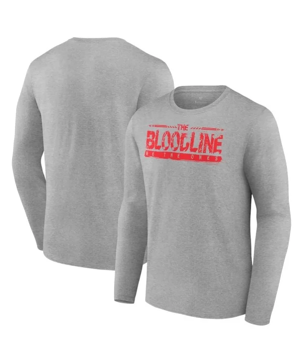 Men's Fanatics Branded Gray The Bloodline We The Ones Logo Long Sleeve T-Shirt $12.88 T-Shirts